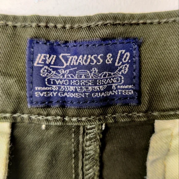 Levi Men's green cargo pants size W36 L30 - Picture 3 of 4